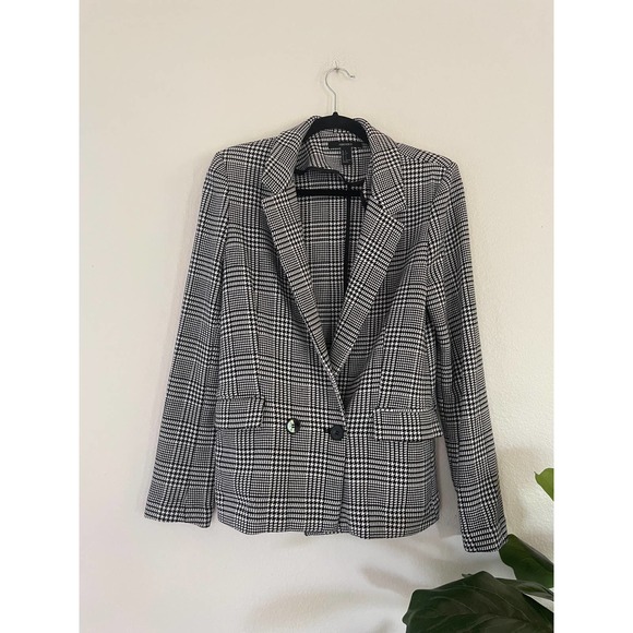 Forever 21 Women's Blazer Size Small Black And White With Pockets - Picture 1 of 7